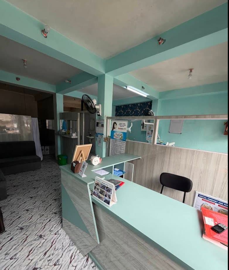 Clean reception and waiting area at Chandragiri Dental Care dental clinic